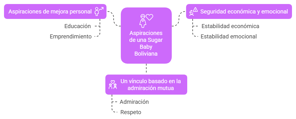 Infografñia sobre que busca una sugar baby en Bolivia.