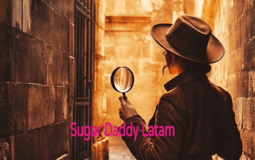 chica detective en un callejon con una lupa