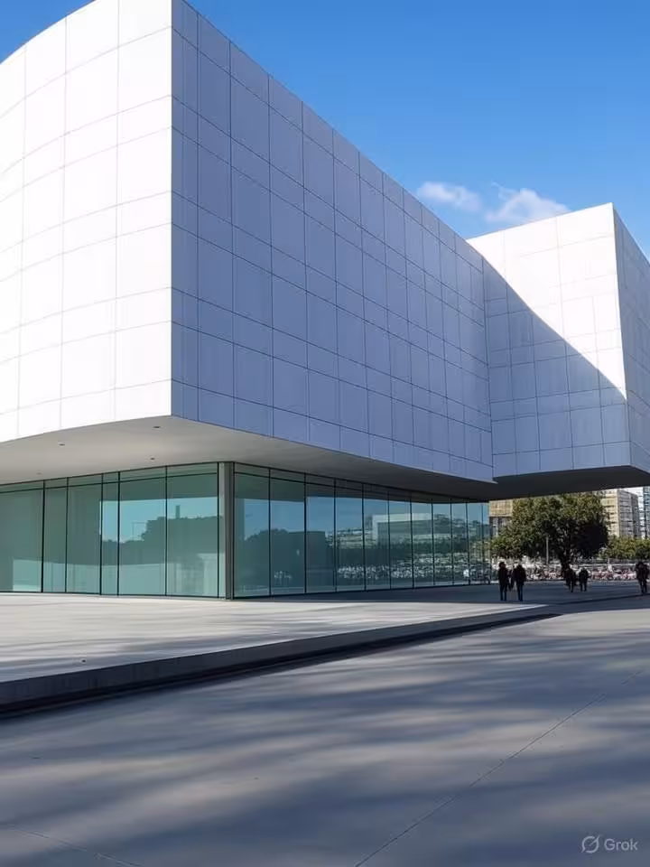 Beautiful MALBA modern art museum exterior in Buenos Aires Recoleta neighborhood, contemporary Latin