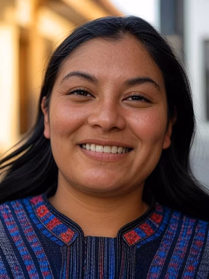 Portrait of elegant Guatemalan woman with traditional indigenous heritage features, professional pho