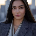 Sugar babys argentinas: características y expectativas Portrait of an elegant young Argentine woman with sophisticated urban style, natural makeup, confide